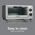 thumbnail image 6 of Proctor Silex 4 Slice Countertop Toaster Oven Broiler, Black and Silver, 6 of 8