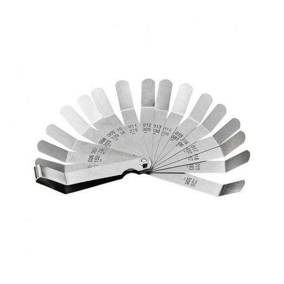 Gap Gauge 0.127-0.508mm Stainless Steel High Precision Monolithic Valve Gauge Thickness Gauge Metric Filler Feeler Gauge
