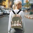 thumbnail image 7 of FORMRS Mini Backpack Purse for Women Quilted Travel Daypack Casual Shoulder Bag, Cute Snowmen, 7 of 7
