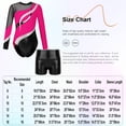 thumbnail image 7 of YiZYiF Kids Girls Tumble Long Sleeve Patchwork Gymnastics Leotard with Shorts 2-piece Dance Sports Outfit Pink 6, 7 of 7