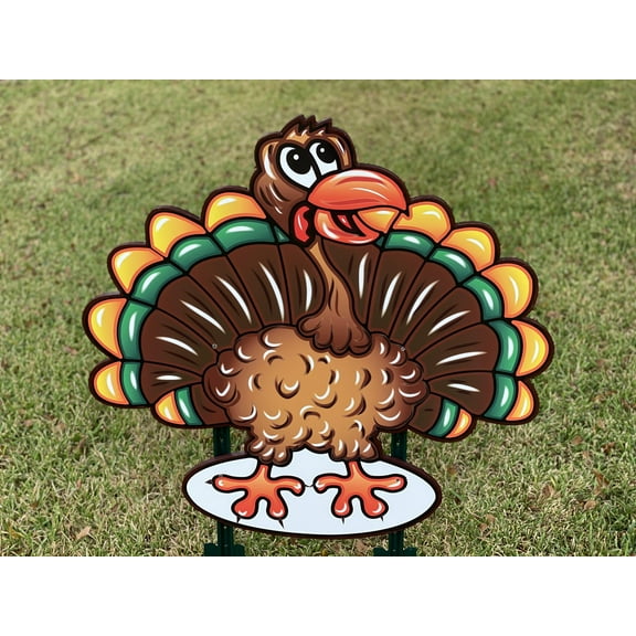 Turkey with feathers fanned out