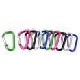 thumbnail image 2 of Unique Bargains Colorful Aluminum Carabiner Keychain Clip D Shaped Keyring 10pcs, 2 of 6