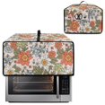 thumbnail image 2 of ZIATUBLES Flower Leaf Print Convection Toaster Oven Cover for Kitchen Counter Stain Resistant Appliance Protective Case with Top Handle Washable Decor Accessories, 18.5" x 14.5" x 9", 2 of 8