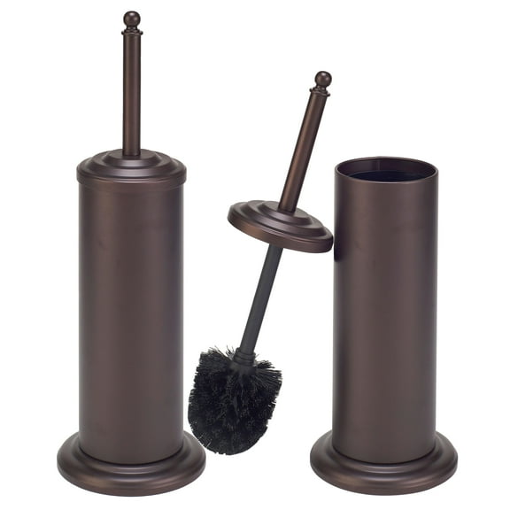 Bath Bliss 2 Pack Steel Toilet Brush and Holder in Rust