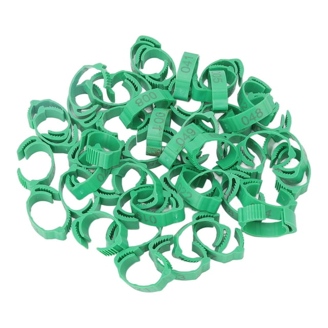 Anillos para patas de pájaros, 50 piezas Anillos para patas de pájaros Anillos para patas de aves de corral Bandas para patas de pollo Características de vanguardia