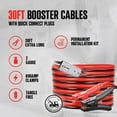 thumbnail image 4 of K KRIËGER Jumper Cables 100% Pure Copper, 30 Feet, 2 Gauge, 800 Amp Custom-Made Alligator Clamps, Booster Battery Cables w/Permanent Installation kit & Quick Connect Plugs - Carrying Bag Included, 4 of 8