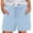 Light Blue1, variant on HAIJIE Womens 2026 Summer Swim Casual Shorts Casual Shorts Drawstring 2026 Hiking Cargo Swim Shorts Outdoor for Sister Women Elastic Waist Embroidered Ruffle Shorts