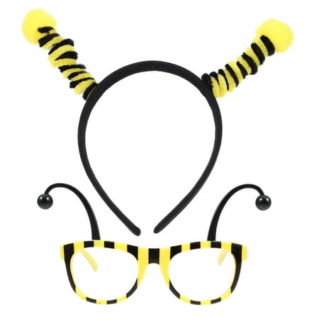 

NUOLUX 1 Set Funny Bee Design Glasses Hairband Decor Decorative Festival Headdress