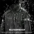 thumbnail image 4 of Veste Homme Moto Imperméable Extérieure Réfléchissante Résistante à l'Eau Veste et Pantalon Équipement de Pluie pour Vélo Vélo Camping Randonnée, 4 of 7