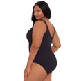 Time and Tru Women's and Women’s Plus Size Solid Crinkle One Piece Swimsuit - image 8 of 10