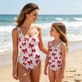 thumbnail image 3 of CCRFTGI Girls Swimsuits Size 7 Summer Cute Print Quick Dry High Cut Print Vacation Swimwear Girls One Piece Swimsuits Bathing Suit for Beach Hot Pink 9-10 Years, 3 of 7