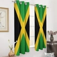 thumbnail image 3 of Jamaica Flag Study Room Living Kitchen Bedroom For Blackout Curtain Printed 2 Panels, 3 of 6