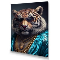 Designart Tiger Gambler II Canvas Wall Art