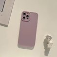 thumbnail image 2 of Compatible with iPhone 13 Case，Simple Cute Solid Color Design Frosted Soft TPU Silicone Anti-Fall Anti-Scratch Slim Shockproof Protective Case for iPhone 13 -Purple, 2 of 11