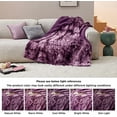 thumbnail image 5 of GentleSoft Sherpa Fluffy Throw Blanket - Fleece Warm and Cozy Throw for Women Gift, Plush & Fuzzy Faux Fur Christmas Blanket for Couch, Sofa, Bed Decor, Tie Dye Design, Purple, 50x60 Inches, 5 of 5