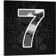 thumbnail image 1 of ARTCANVAS Modern Black White Alphabet Number 7 Seven Numeral Canvas Art Print - Size: 18" x 18" (1.50" Deep), 1 of 9