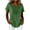 Green, variant on Staron Women's Casual V Neck Short Sleeve Blouse Loose Fit Textured Button Down Shirt with Eyelet Detail Spring Summer Top, Beige L