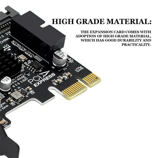 PCIE to USB3.0 Expansion Card Port Adapting Tool Connection Converter Type-c SATA 15pin Adapter Cards Desktop Accessories Half Hegith Size