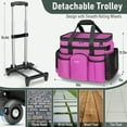 thumbnail image 2 of Cleaning Caddy with Wheels Large Rolling Caddy Bag with Detachable Trolley for Housekeepers Water Resistant Cleaning Cart plies Organizer for Home Car Tool Organizer Mobile Storage, 2 of 10