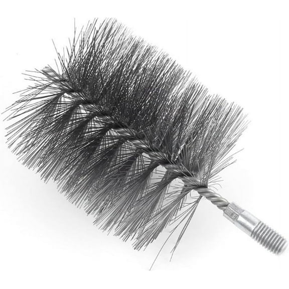 4 inch Chimney Brush, Round Steel Wire Fireplace Flue Pipe Rust Removal Brush, Chimney Cleaning Brush Steel Wire Brush For Cleaning Chimneys, Boilers, Pipes (1Pc)