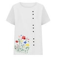 thumbnail image 2 of SHE IS Fashion Tops for Women Trendy 2026 Short Sleeve Shirts for Women Trendy Womens Blouses Casual Plus Size Cotton Summer Tank Tops for Women 2026 Trendy, 2 of 4