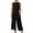 #1-Black, variant on Azrian Womens Jumpsuit Causal Dress in,2PC Plus Size Suit Sets,Fashion Woman Round Neck Pockets Pants Set S-XXL Size on