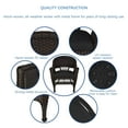 thumbnail image 6 of Jeco 3 Piece Wicker Conversation Set in Espresso with Black Cushions, 6 of 11