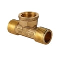 thumbnail image 4 of Accesorio de tubería en T de latón para el hogar, conector de tubería de agua para plomería, tubería de riego Estilo C, 4 of 8
