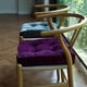 thumbnail image 2 of Xiao Hua Cojines de terciopelo suave con lazos para silla. Cómodos y sólidos cojines para sillas de comedor, de oficina y para pisos de madera (gris plateado, 40,6 x 40,6 cm)., 2 of 5