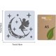 thumbnail image 2 of Plantilla de hada de 18 x 18 cm, ángel, niña, luna y estrella, reutilizable, de plástico, para dibujar, 2 of 9