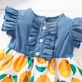 thumbnail image 4 of Ropa para niña pequeña, vestido de verano con volantes, sin mangas, con lazo, falda Floral empalmada, trajes de verano para niñas pequeñas brillar Electrónica, 4 of 5