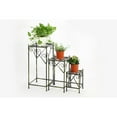thumbnail image 4 of Ore International 13",20.5",28" SQUARE BLACK/GOLD CAST METAL PLANT STAND SET OF 3, 4 of 4