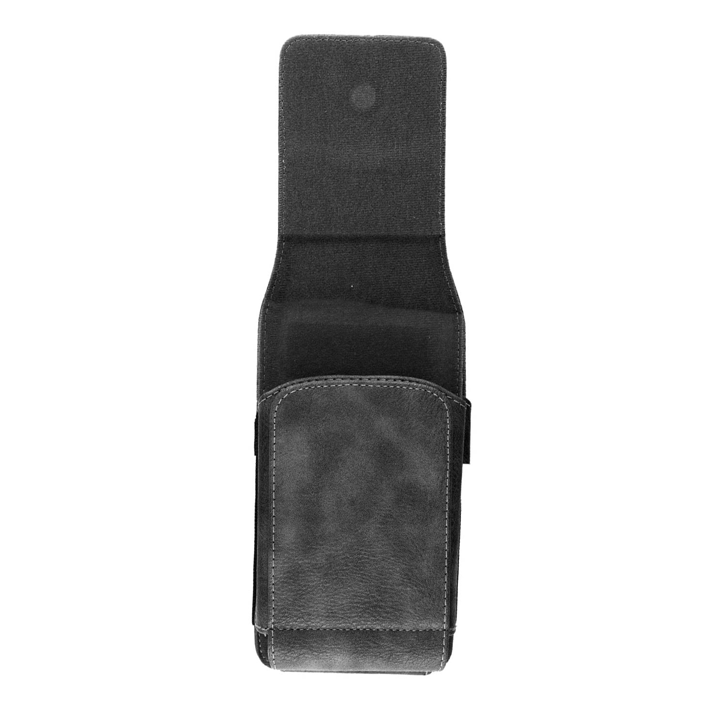 7.2inch Vertical PU Leather Universal Wallet Pouch with Belt Clip and Card Slots - Black