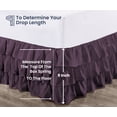 thumbnail image 5 of SGI Bedding 11 Inch Multi Ruffled Bed Skirt | Microfiber Bed Skirt | Fade Resistant, Wrinkle Free, Anti-static, Decorative, Extra Storage Space, Clutter-Free | California King, Plum, 5 of 8