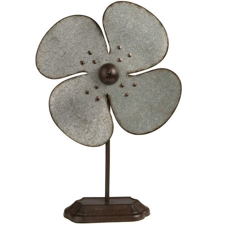 Home Essentials Galvanized Garden Fan With Metal Stand ...