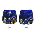 thumbnail image 3 of Pofeuu Christmas Night Print Women's Athletic Shorts Running Workout Shorts Tummy Control Quick Dry Gym Shorts with Pockets Double layer sports shorts-XX-Large, 3 of 7