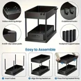 thumbnail image 3 of 2Pcs Kitchen Sink Organizer Rack Plastic Lacquered Tiered Shelf, 3 of 5