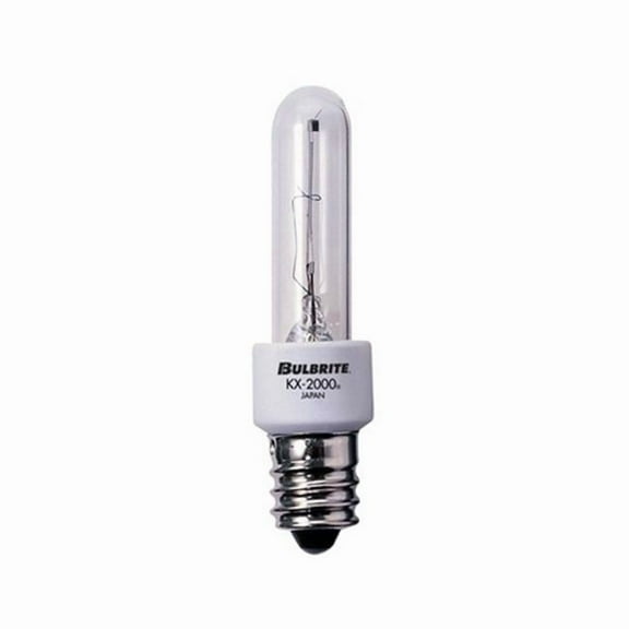 Bulbrite KX2000 Pack of (2) 40 Watt Dimmable Clear T3 Xenon Light Bulbs with Candelabra (E12) Base  2700K Warm White Light