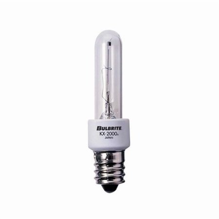 Bulbrite KX2000 Pack of (2) 40 Watt Dimmable Clear T3 Xenon Light Bulbs with Candelabra (E12) Base 2700K Warm White Light