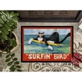 thumbnail image 3 of Carolines Treasures 6051JMAT Black and white Cat Surfin Bird Door Mat Indoor Rug or Outdoor Welcome Mat 24x36 Doormat, 3 of 4