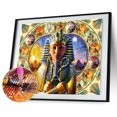 thumbnail image 1 of Cuadros Decorativos Diamante pintura DIY Egipto persona completo redondo taladro Rhinestone Kit (WT940) Ehuebsd embutido en tela, 1 of 9
