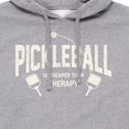 thumbnail image 2 of Instant Message - Pickleball Cheaper Than Therapy - Men's Pullover Hooded Fleece Sweatshirt, 2 of 6
