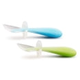 thumbnail image 3 of Baby Silicone Trainer Spoons with Choke Guard, 4pk, Pink/Purple, 3 of 5