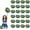 Blue+Gold, variant on 24 PCS pom poms Cheerleading,13.8inch Sports Team Spirits Cheering Squad Dance Training with Handle