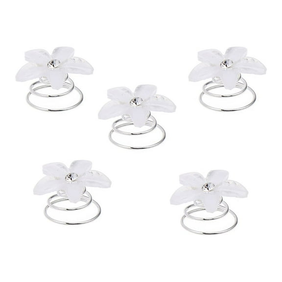 WRISTBIQUE 10Pcs Spiral Hair Pins for Women Girls Brides Hold Hair Bun Hairstyle Accessories White Multi