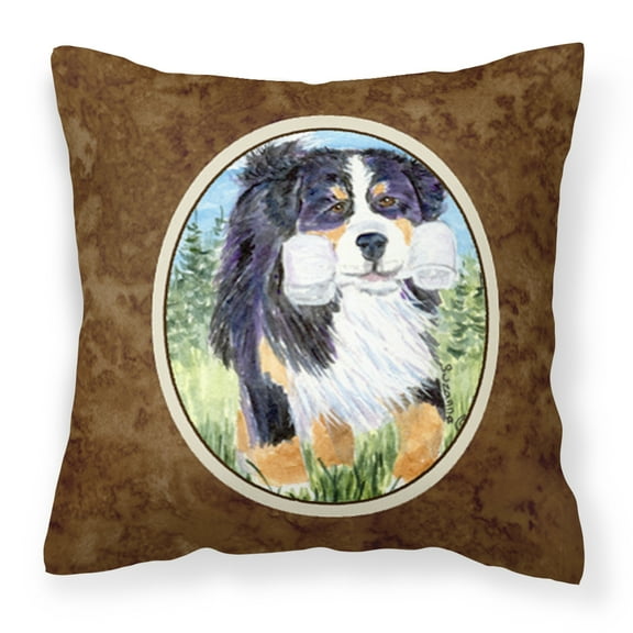 Carolines Treasures SS8860PW1414 Bernese Mountain Dog Fabric Decorative Pillow, 14Hx14W, multicolor