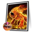 thumbnail image 1 of Cuadros Decorativos 5D DIY diamante pintura llama León completo cuadrado taladro mosaico arte (FZ277) Tmvgtek embutido en tela, 1 of 9