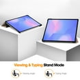 thumbnail image 3 of ELEHOLD Case for Samsung Galaxy Tab S10 FE+, PU Leather Folio Case with Kickstand & Auto Sleep/Wake, Slim Lightweight Protective Cover,Rosegold, 3 of 7