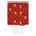 thumbnail image 2 of Christmas Decorations  Decorations Funny Non Slip Toilet Polyester Cover Mat Set Bathroom Shower Curtain, 2 of 3
