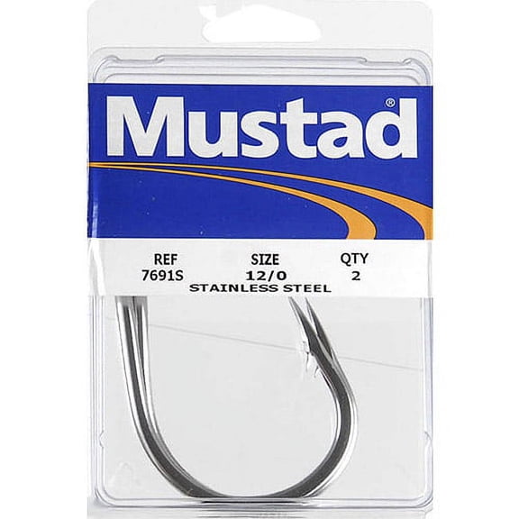 Mustad 7691S12/030 Tuna Ringedsst 12/0 Fishing Hook
